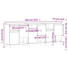 Grijze Sonoma dressoirs en buffettafels van bewerkt hout - Dressoirs & buffetkasten