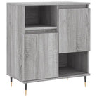 Grijze Sonoma dressoirs en buffettafels van bewerkt hout - Dressoirs & buffetkasten