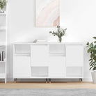 Grijze Sonoma dressoirs en buffettafels van bewerkt hout - Wit / 2 - Dressoirs & buffetkasten