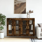 Grijze Sonoma Dressoirs met Extra Opbergruimte en Bewerkt Hout - Gerookt eiken / 2 / Hout - Dressoirs & buffetkasten