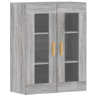 Grijze Sonoma Dressoirs met Extra Opbergruimte en Bewerkt Hout - Dressoirs & buffetkasten