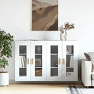 Grijze Sonoma Dressoirs met Extra Opbergruimte en Bewerkt Hout - Wit / 2 / Hout - Dressoirs & buffetkasten