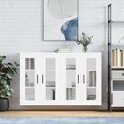 Grijze Sonoma Dressoirs met Extra Opbergruimte en Bewerkt Hout - Wit / 2 / Buis zwart - Dressoirs & buffetkasten