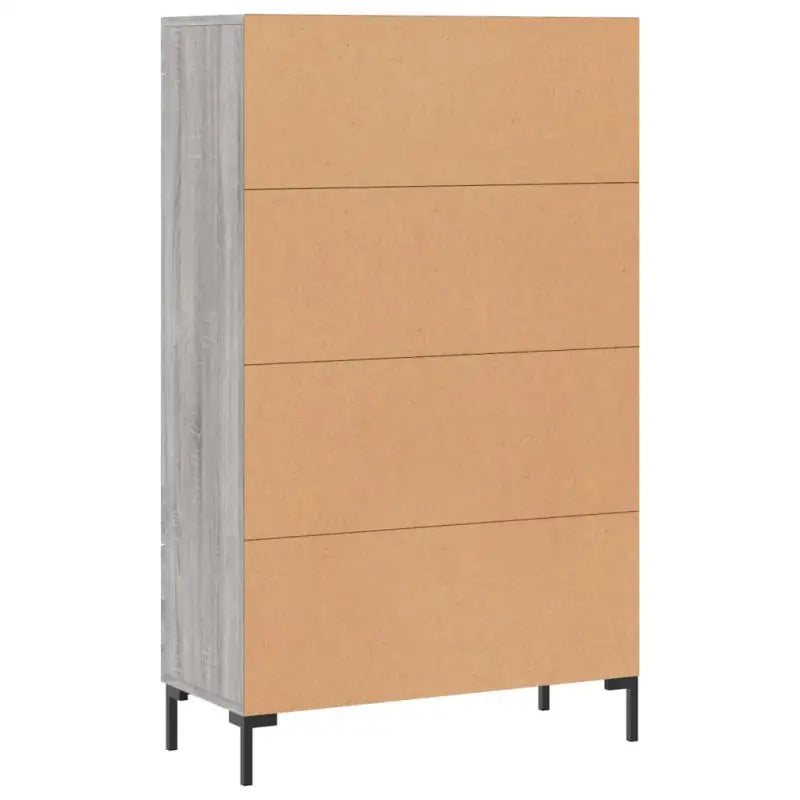 Grijze Sonoma hoge kast met metalen poten voor een moderne uitstraling - Dressoirs & buffetkasten