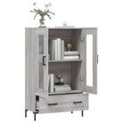 Grijze Sonoma hoge kast met metalen poten voor een moderne uitstraling - Dressoirs & buffetkasten