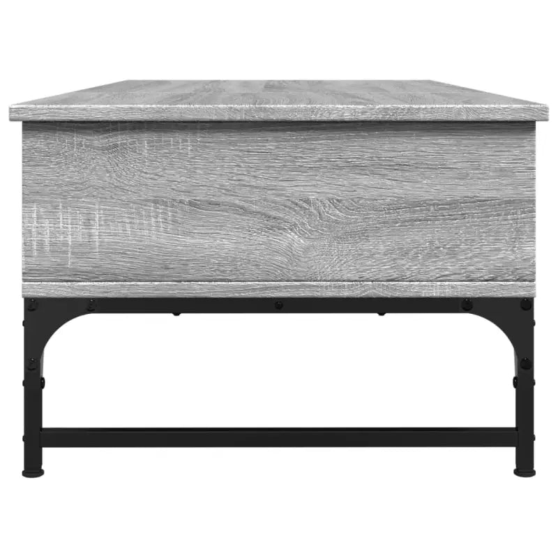 Grijze Sonoma salontafel met bewerkt hout en verstelbare poten - Salontafels