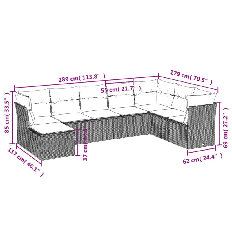 Grijze tuin loungeset met gepoedercoat staal en waterdichte tas - Tuinsets