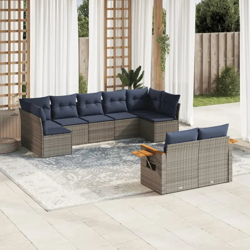 Grijze tuin loungeset met gepoedercoat staal en waterdichte tas - Tuinsets