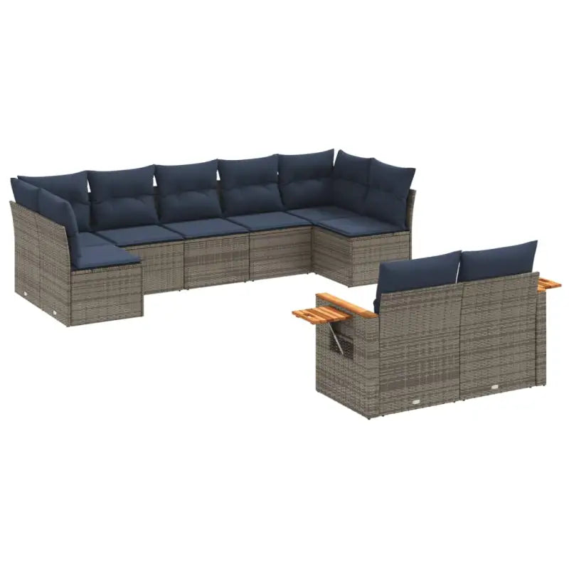 Grijze tuin loungeset met gepoedercoat staal en waterdichte tas - Tuinsets