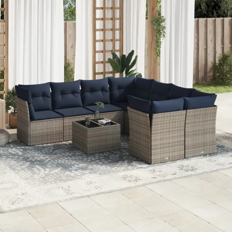 Grijze tuinbank van gepoedercoat staal voor terras en tuin plezier - Tuinsets