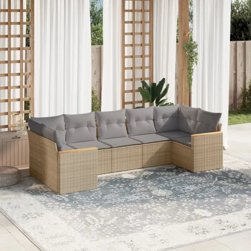 Grijze tuinset met gepoedercoat staal en waterdichte tas voor buitenplezier - Beige en grijs - Tuinsets