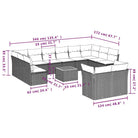 Grijze tuinset met waterdichte tas en gepoedercoat stalen frame - Grijs - Tuinsets