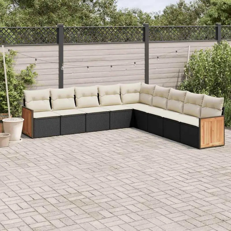 Grijze tuinset met waterdichte zak en gepoedercoat staal voor buiten - Zwart en crème / Zonder tafel - Tuinsets