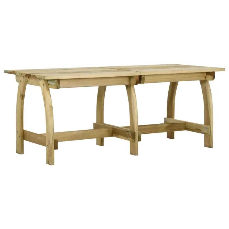 Groen geïmpregneerde houten tuintafel met trendy en praktisch ontwerp - Tuintafels