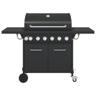 Grote gasbarbecue met ingebouwde thermometer en gepoedercoat staal - Barbecues
