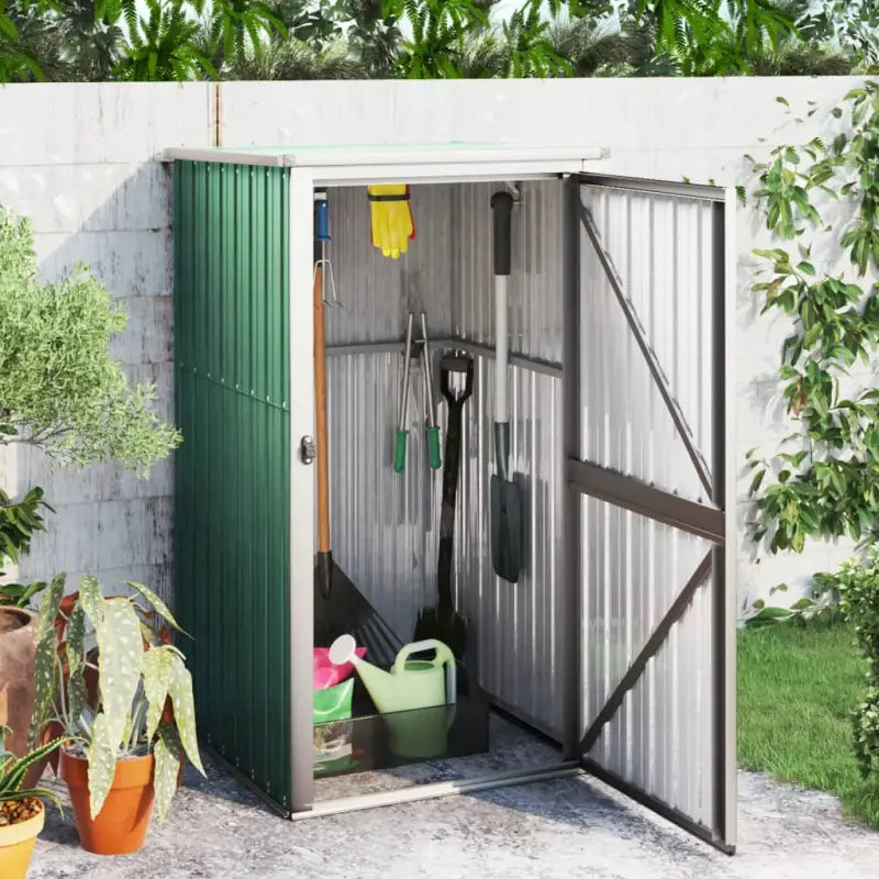 Grote tuinhuizen van gegalvaniseerd staal voor gereedschap en accessoires - Groen / 88 x 89 x 161 cm / 1 - Tuinhuizen