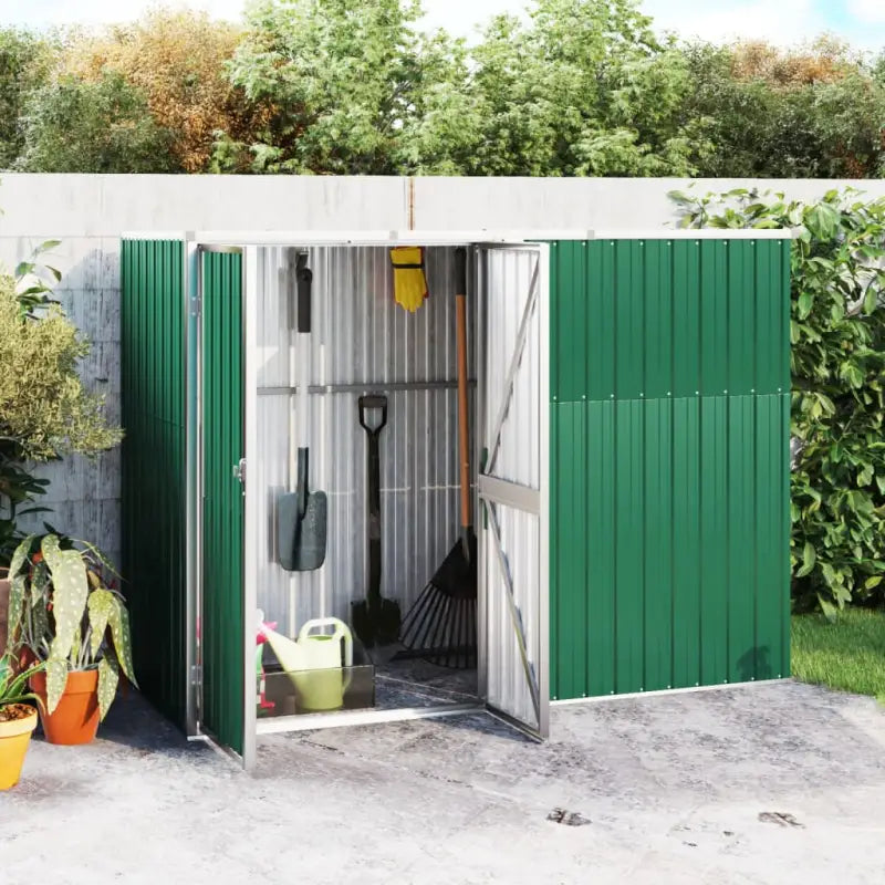 Grote tuinhuizen van gegalvaniseerd staal voor gereedschap en accessoires - Groen / 225 x 89 x 161 cm / 1 - Tuinhuizen