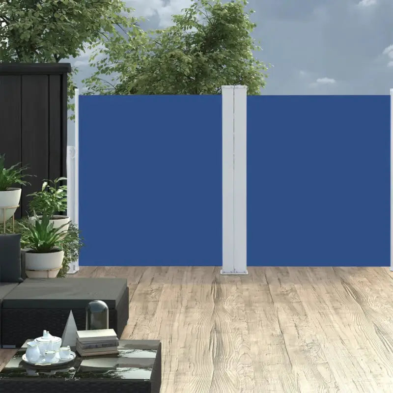 Grote zijluifel voor privacy en bescherming tegen wind en zon - Blauw / 140 x 600 cm / 1 - Parasols en zonneschermen