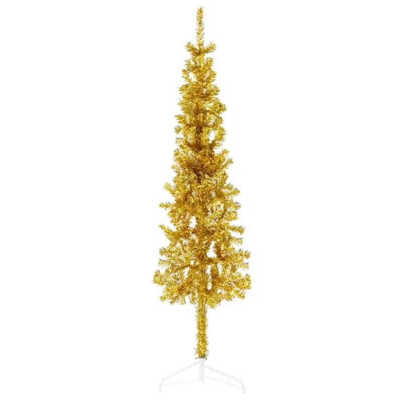 Halve kunstkerstboom voor een gezellige feestdagen sfeer - Goud / 120 cm / 1 - Kerstbomen