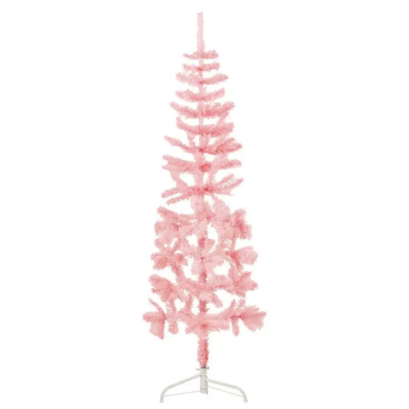 Halve kunstkerstboom voor een gezellige feestdagen sfeer - Roze / 120 cm / 1 - Kerstbomen