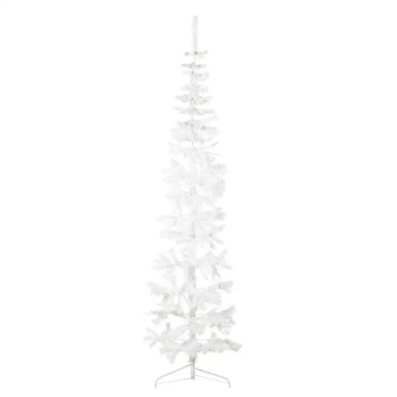 Halve kunstkerstboom voor een gezellige feestdagen sfeer - Wit / 210 cm / 1 - Kerstbomen