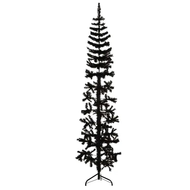 Halve kunstkerstboom voor een gezellige feestdagen sfeer - Zwart / 180 cm / 1 - Kerstbomen