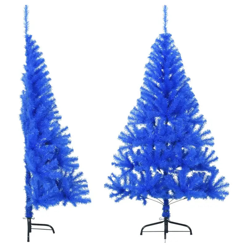 Halve kunstkerstboom voor een volle en realistische feestdagen sfeer - Blauw / 150 x 95 cm / 1 - Kerstbomen
