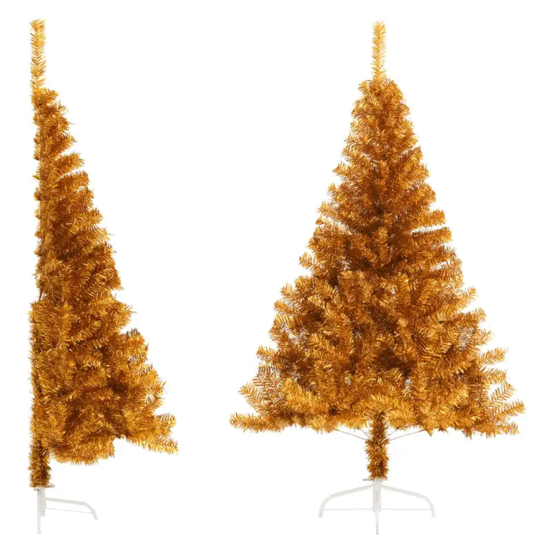Halve kunstkerstboom voor een volle en realistische feestdagen sfeer - Goud / 120 x 68 cm / 1 - Kerstbomen