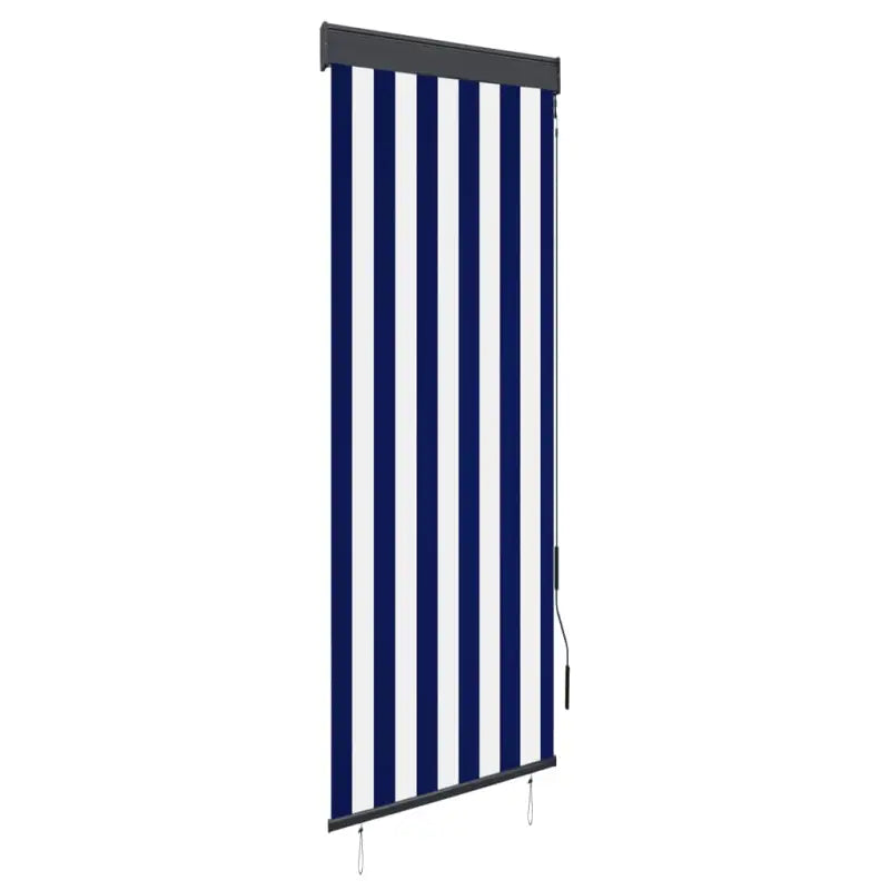 Handbediend tuinrolgordijn voor balkon tuin of terras - Blauw en wit / 60 x 250 cm - Jaloezieën & rolgordijnen