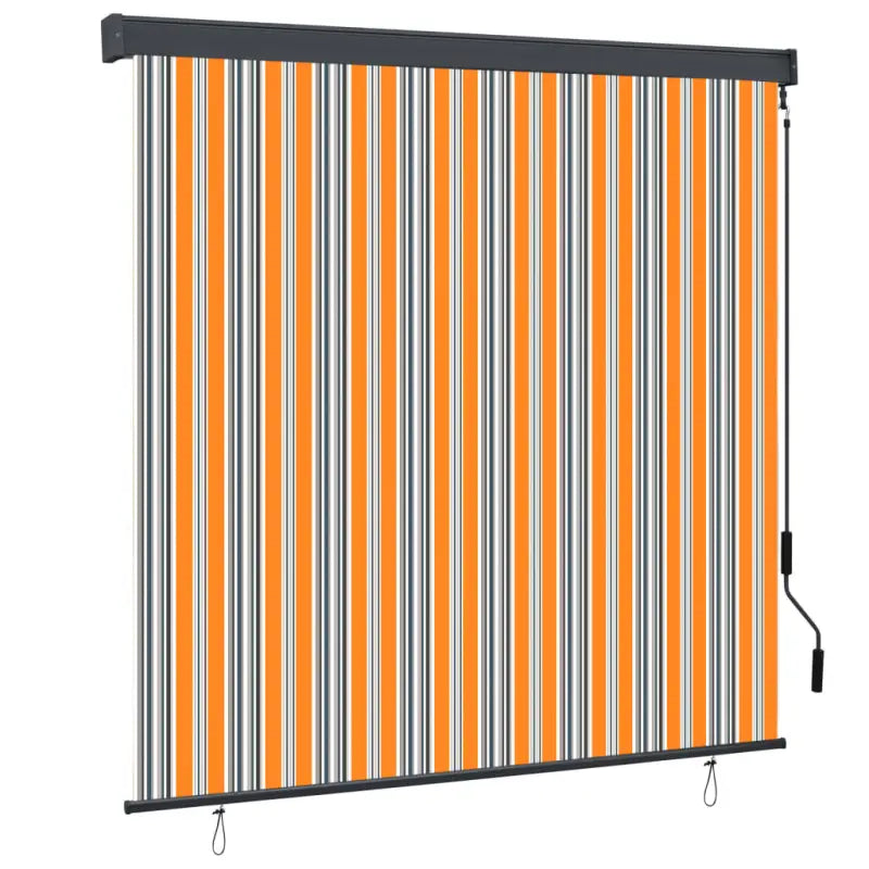 Handbediend tuinrolgordijn voor balkon tuin of terras - Geel en blauw / 170 x 250 cm - Jaloezieën & rolgordijnen