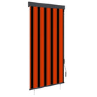 Handbediend tuinrolgordijn voor balkon tuin of terras - Oranje en bruin / 100 x 250 cm - Jaloezieën & rolgordijnen