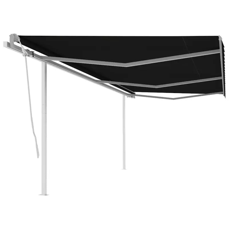Handmatige uitschuifbare terrasluifel met gepoedercoat aluminium frame - Antraciet / 6 x 3 m / 1 - Zonwering