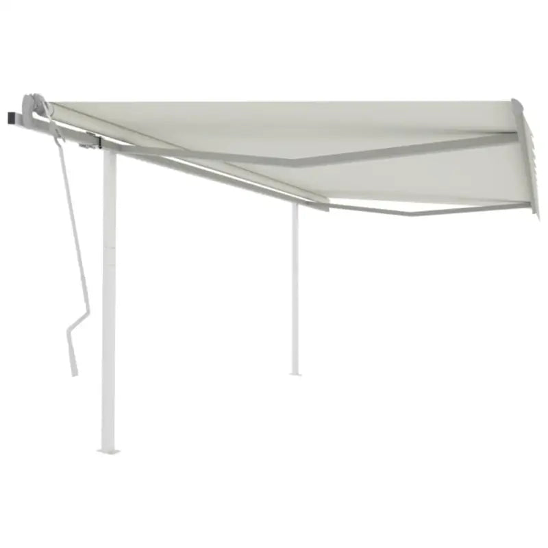 Handmatige uitschuifbare terrasluifel met gepoedercoat aluminium frame - Crème / 4.5 x 3 m / 1 - Zonwering