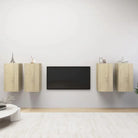 Hangende televisiekastenset van bewerkt hout voor een trendy woonkamer - Tv-meubels