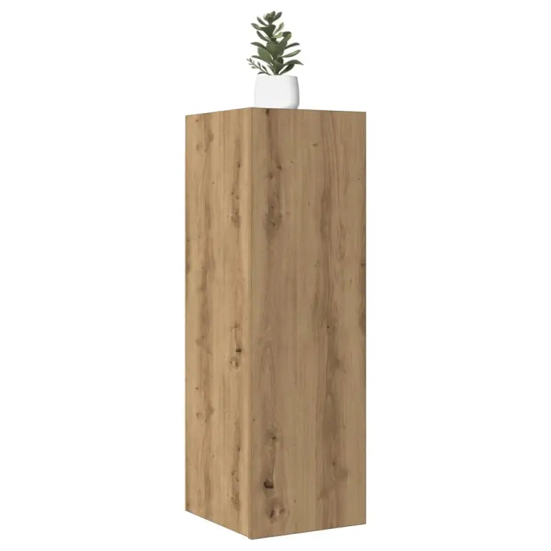 Hangende Tv-meubel van bewerkt hout voor een trendy woonkamer sfeer - artisanaal eikenkleurig / 1 / 90 cm - Tv-meubels