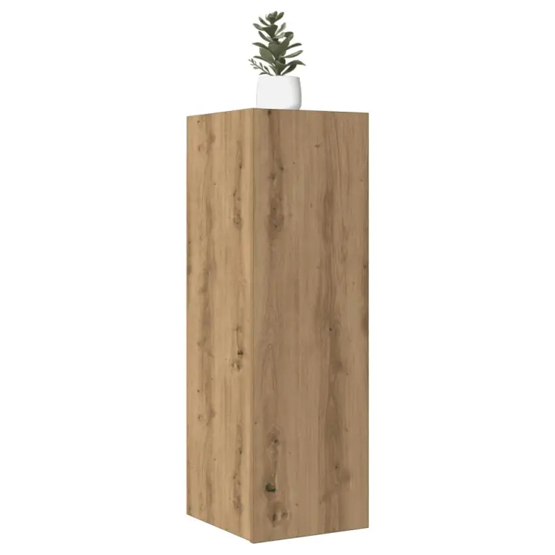 Hangende Tv-meubel van bewerkt hout voor een trendy woonkamer sfeer - artisanaal eikenkleurig / 2 / 90 cm - Tv-meubels