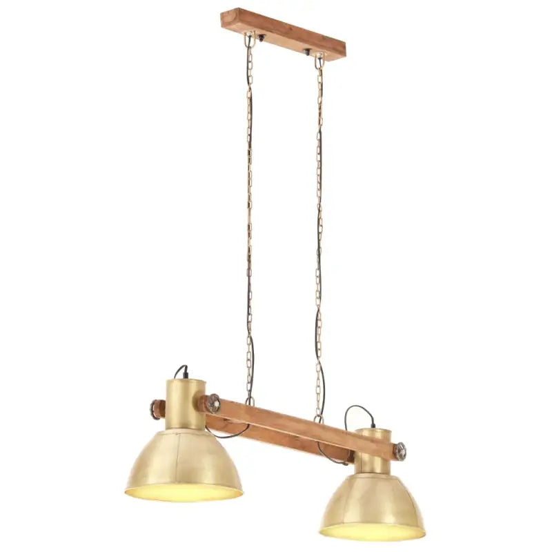 Hanglamp met verweerde bruine afwerking en antiek messingkleurige details - Koper / 1 - Lampen