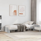 Harde houten bedframe voor een goede nachtrust - Betongrijs / 90 x 190 cm - Bedden & bedframes