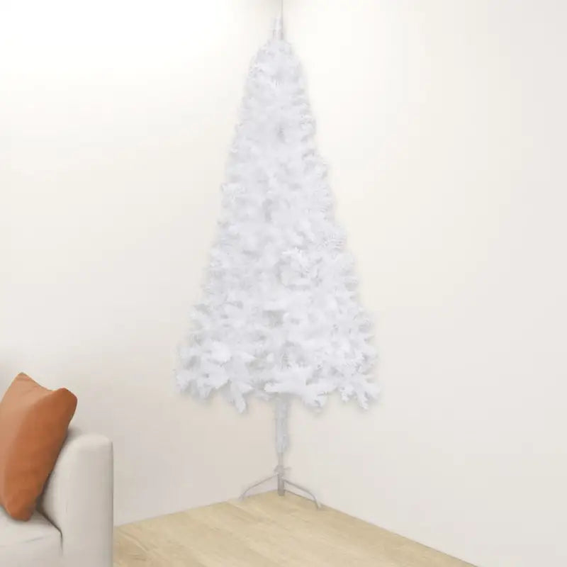 Hoekkerstboom van PVC voor een gezellige kerstsfeer - Wit / 240 x 85 cm / 1 - Kerstbomen