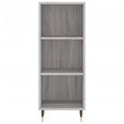 Hoge kast in grijs sonoma met ijzeren poten voor een trendy interieur - Dressoirs & buffetkasten