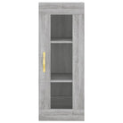 Hoge kast in grijs sonoma met ijzeren poten voor een trendy interieur - Dressoirs & buffetkasten