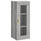 Hoge kast in grijs sonoma met ijzeren poten voor een trendy interieur - Dressoirs & buffetkasten