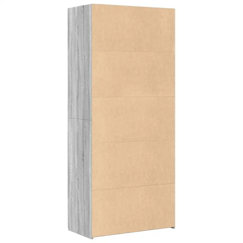 Hoge kast in grijs sonoma van bewerkt hout met stijlvolle uitstraling - Dressoirs & buffetkasten