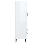 Hoge kast in hoogglans wit bewerkt hout voor een chique interieur - Dressoirs & buffetkasten