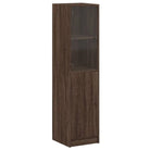 Hoge kast met glazen deur voor een trendy en duurzame interieurstijl - Dressoirs & buffetkasten