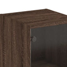 Hoge kast met glazen deur voor een trendy en duurzame interieurstijl - Dressoirs & buffetkasten