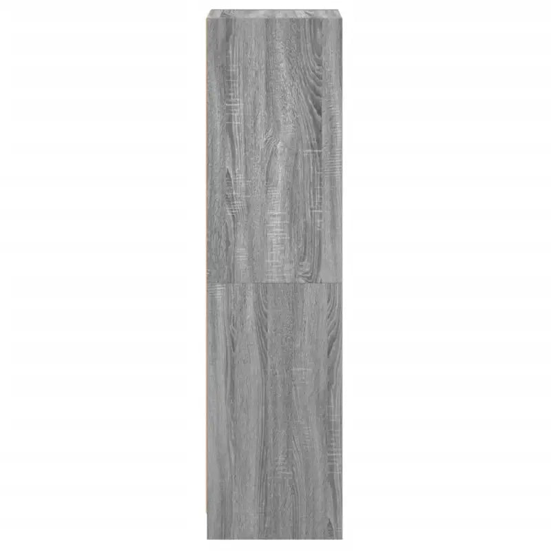 Hoge kast met glazen deuren in Grijs Sonoma Eiken stijl - Dressoirs & buffetkasten