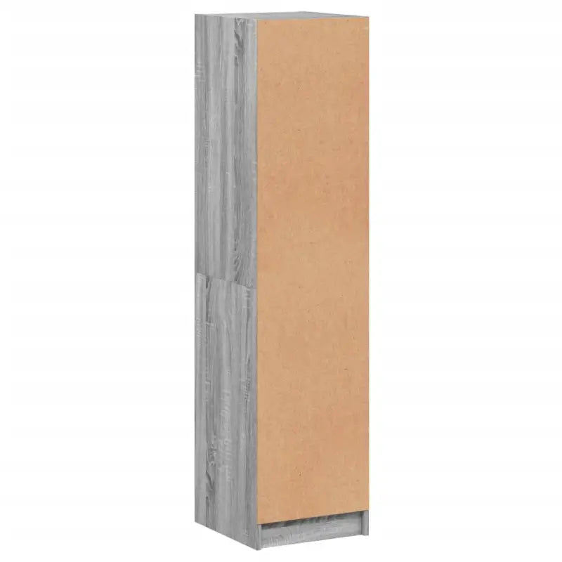 Hoge kast met glazen deuren in Grijs Sonoma Eiken stijl - Dressoirs & buffetkasten