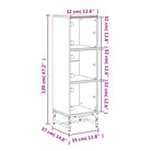 Hoge kast met glazen deuren voor een trendy en duurzame uitstraling - Dressoirs & buffetkasten