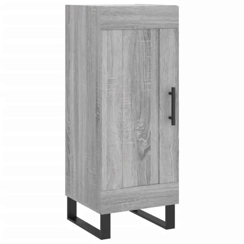 Hoge kast met ijzeren poten en bewerkt hout voor een trendy interieur - Dressoirs & buffetkasten